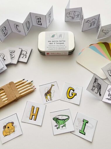Ma petite boîte des 3 langues : coloriage, memory et alphabet (dès 3 ans)