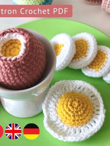 Oeufs au crochet – 3 modèles dînette enfant (patron PDF)