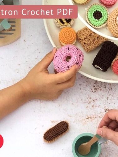 Pâtisseries au crochet –  desserts & gâteaux pour dînette (patron PDF)