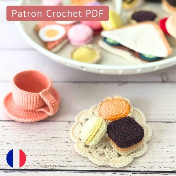 Tea time au crochet – Sandwichs, scones et douceurs (patron PDF)